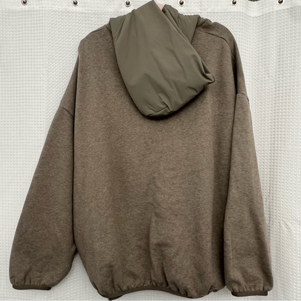 FEAR OF GOD ESSENTIALS gray bonded hoodie L - Picture 5 of 10